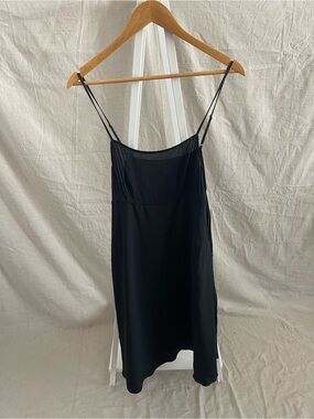 3.1 Phillip Lim Black 100% Silk Slip Dress Spaghetti Strap Maxi